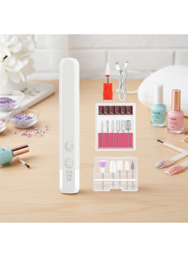 مثقاب أظافر لاسلكي قابل للشحن – مبرد أظافر كهربائي متعدد السرعات للأظافر الأكريليك والجل والطبيعية – أداة للعناية بالمانيكير والباديكير - Image 1